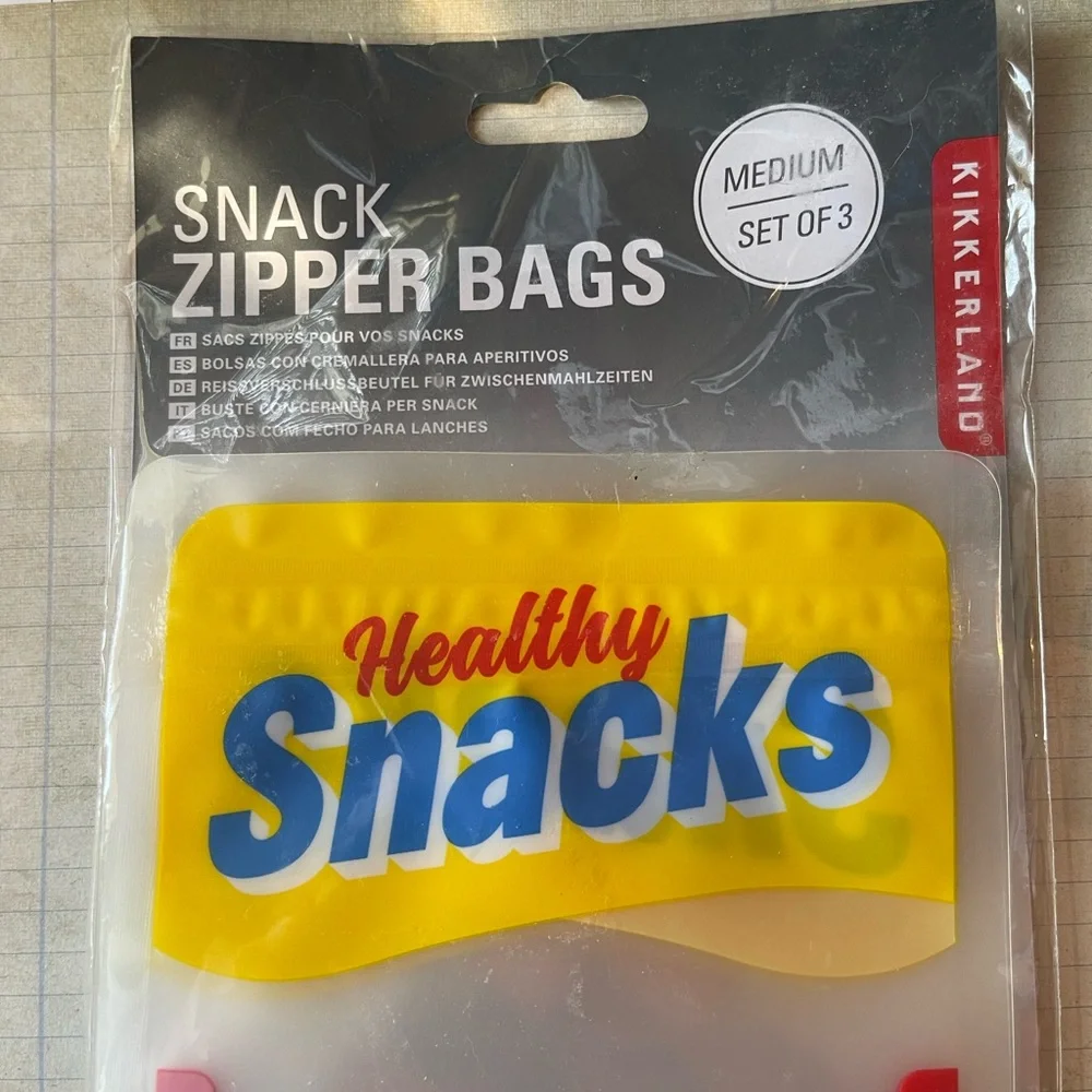 Kikkerland Reusable Snack Zipper Bags